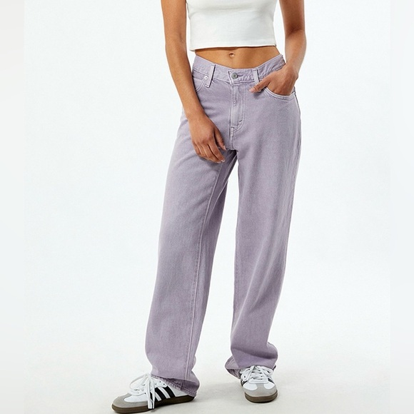 Levi's Denim - Women's Levi's Purple '94 Baggy Mid-Rise Straight Leg Jeans 100% Cotton 24 x 31